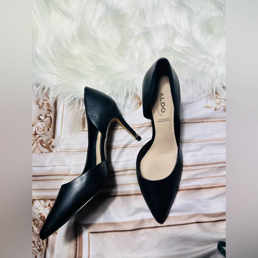 Aldo Black Pointed D'Orsay Pumps